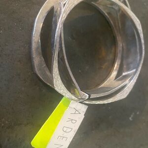 Arden Shiny Silver Bangle Trio